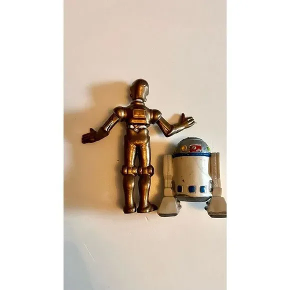 Vintage Droids Cartoon R2-D2 & C-3PO PVC 1986 Star Wars Lucasfilms Set Of 2 - Picture 2 of 9